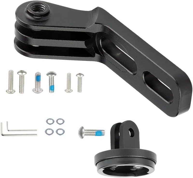 Universal Bike Handlebar Mount for Cycling Computer and Headlight Black - Image 1